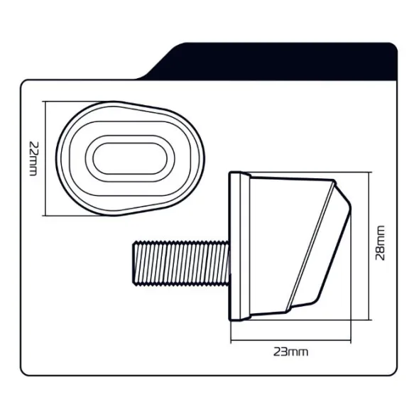 MC Blinklys sæt – Oxford DarkEye Flush Fit Micro Indicators EL352