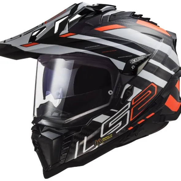 MC-Enduro-/ADV-hjelm – LS2 MX701 Explorer C Edge BL Fluo/Orange