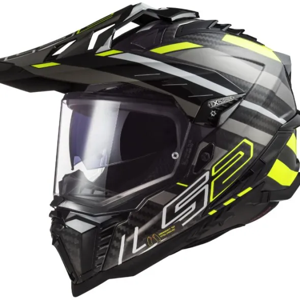MC-Enduro-/ADV-hjelm – LS2 MX701 Explorer C Edge GL. BL H-V Yellow