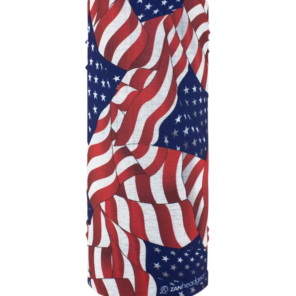 MC-Halsrør – Zan Headgear Motley Tube Wavy American Flag