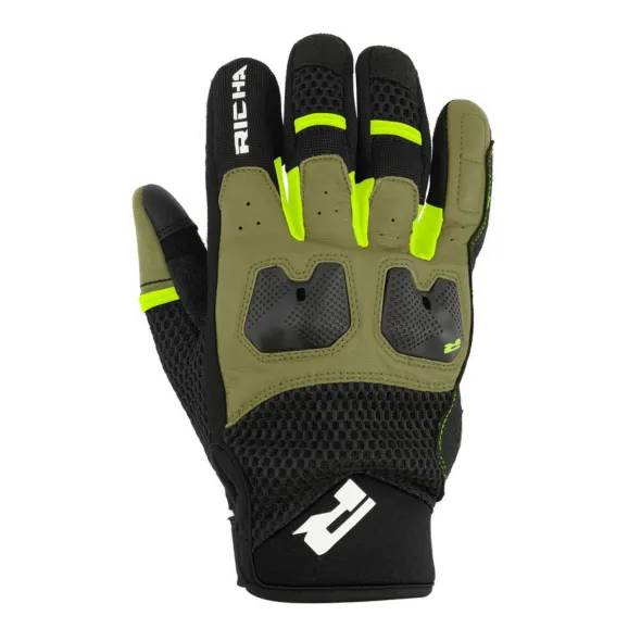 MC Handsker – Richa Monaco Mesh Sort/Olive/Fluo