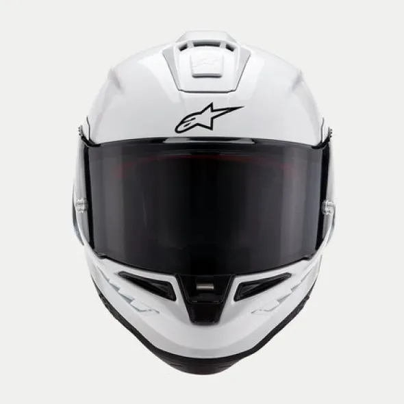 MC-hjelm fullface – Alpinestars Supertech R10 Hvid Carbon