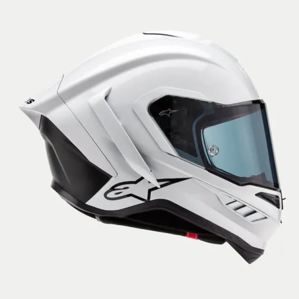 MC-hjelm fullface – Alpinestars Supertech R10 Hvid Carbon