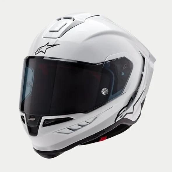 MC-hjelm fullface – Alpinestars Supertech R10 Hvid Carbon
