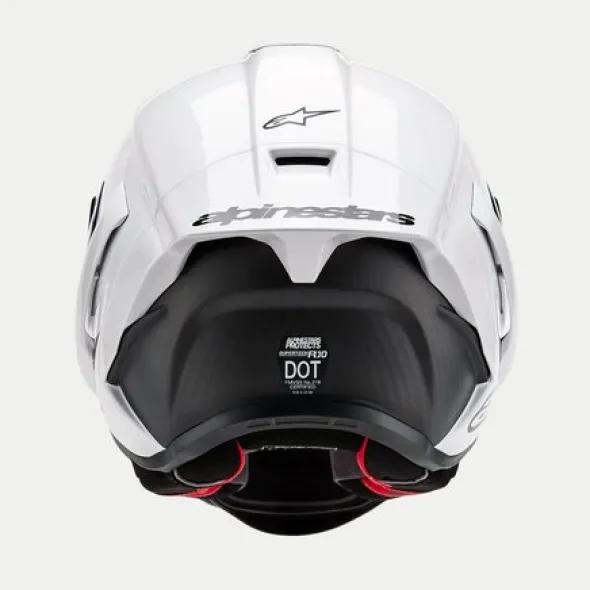 MC-hjelm fullface – Alpinestars Supertech R10 Hvid Carbon