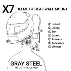 MC-Hjelmholder – Gray Steel X7 Hjelm- og Udstyrsholder Gun Metal