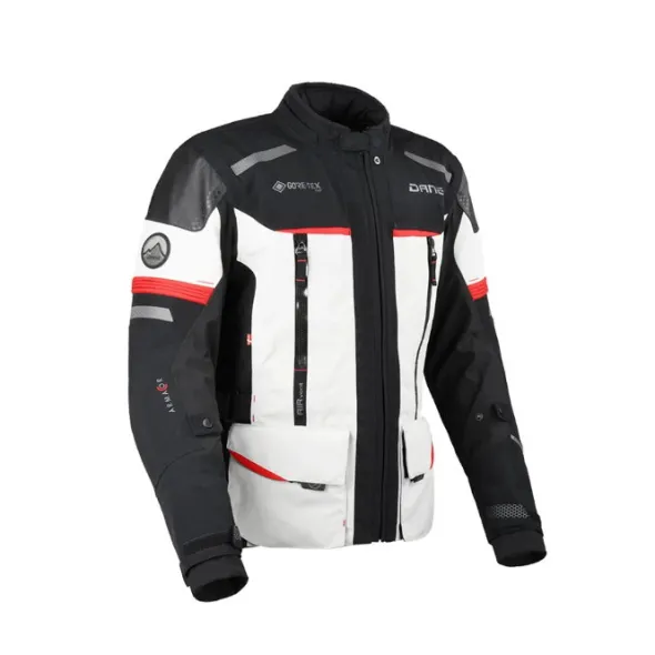 MC-Jakke – Dane Bornholm Gore-Tex Pro Sort/Rød/Grå