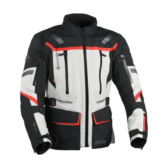 MC-Jakke – Dane Nimbus 3 Gore-Tex Pro Sort/Grå/Rød