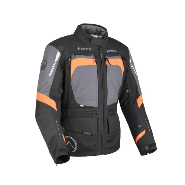 MC-Jakke – Dane Reykjavik Gore-Tex Sort/Orange/Grå