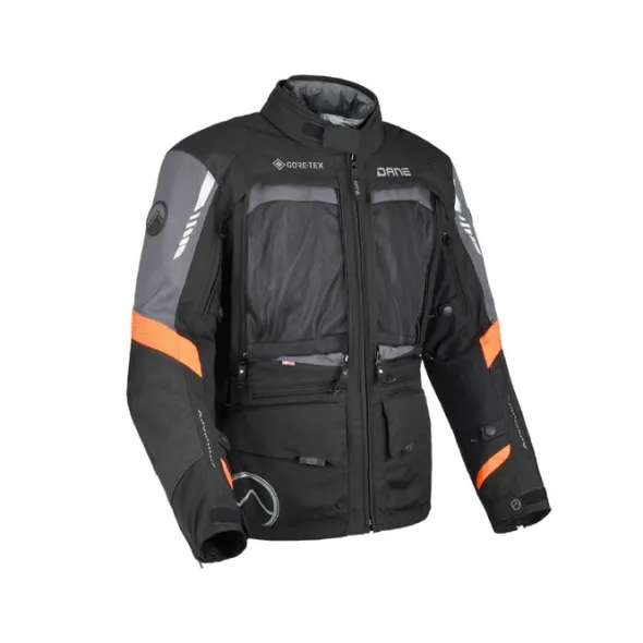MC-Jakke – Dane Reykjavik Gore-Tex Sort/Orange/Grå