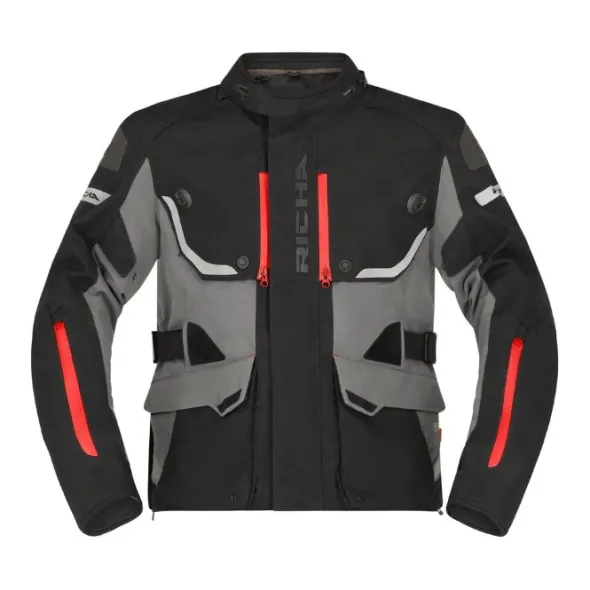 MC-Jakke – Richa Infinity 3 Pro Sort/Grå/Rød