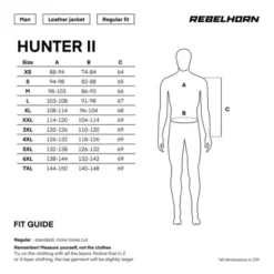 MC-Læderjakke – Rebelhorn Hunter 2 Sort