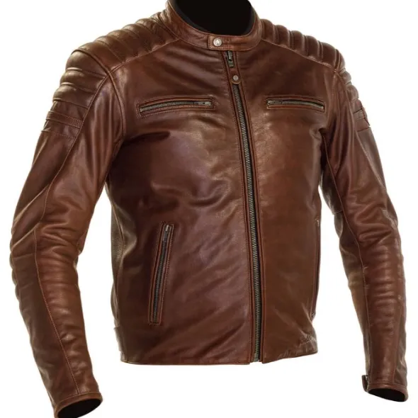 MC-Læderjakke – Richa Daytona 2 Saddle Wood Brown