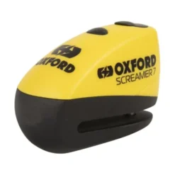 MC-Lås – Oxford skivebremselås XA7 Screamer Alarm Gul LK290