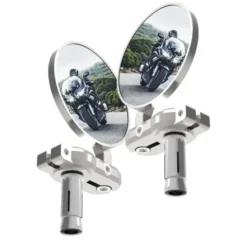 MC-Spejl – Oxford Bar End Mirrors Sølv OX578