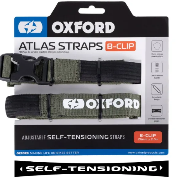 Oxford – Atlas B-Clip 26mm x 2.0M Lichen (Pair) OX323