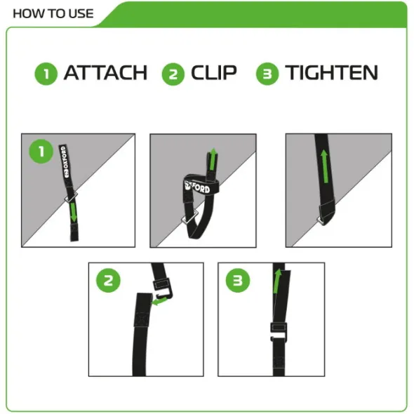 Oxford – Atlas G-Hook 17mm x 2.0M Black (Pair) OX303