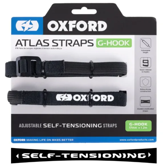 Oxford – Atlas G-Hook 17mm x 1.2M Black (Pair) OX300