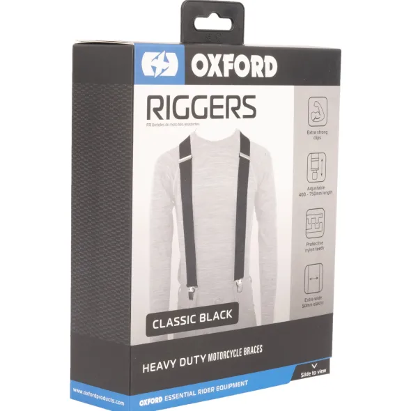 Seler til MC-bukser – Oxford Riggers Classic Sort CA060